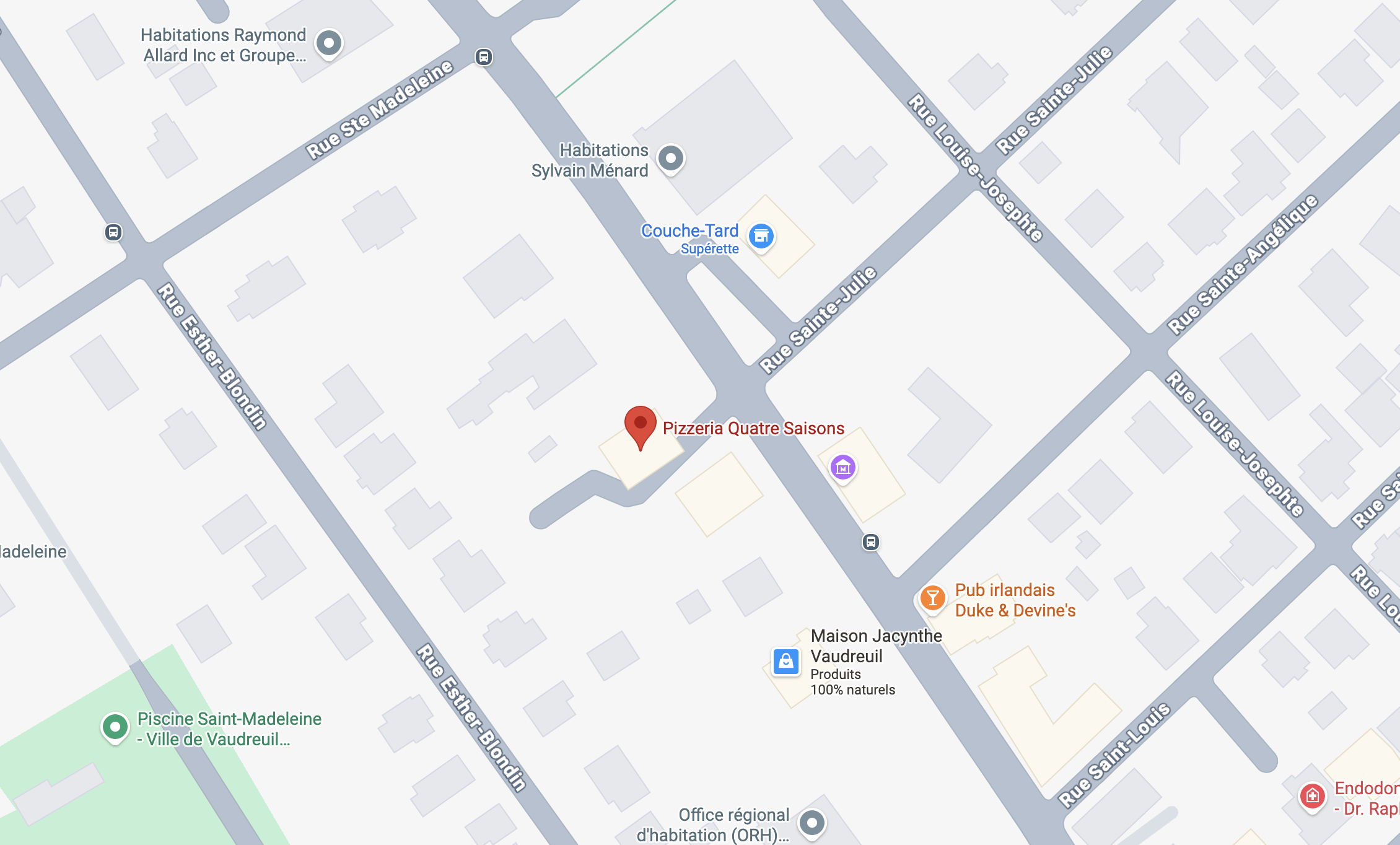map pizzeria 4 saisons